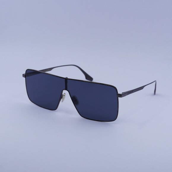 Victoria Beckham VB238S 041 Sunglasses Gunmetal Shield Frame, Blue Lenses - Picture 1 of 10